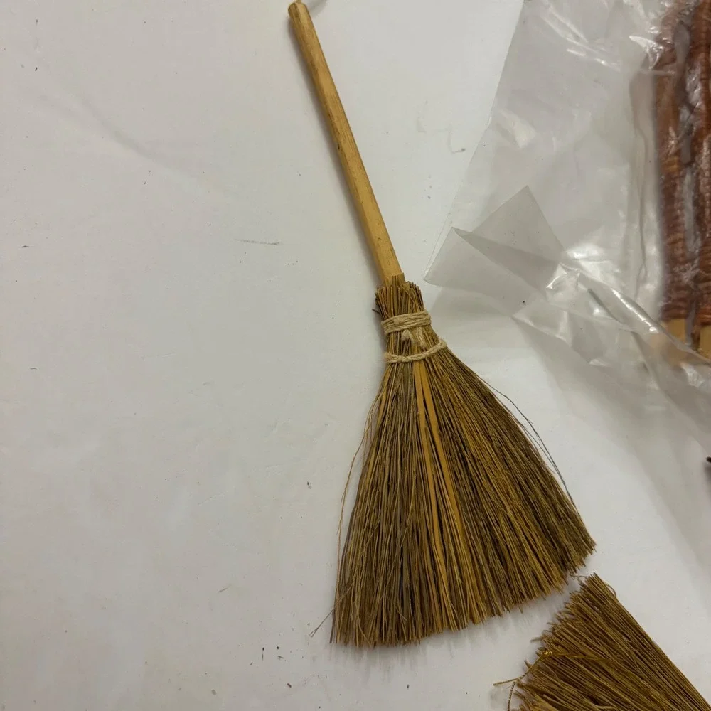 Vintage Miniature Snowshoes and Straw Brooms Rustic Winter Lodge Decor Set of 6